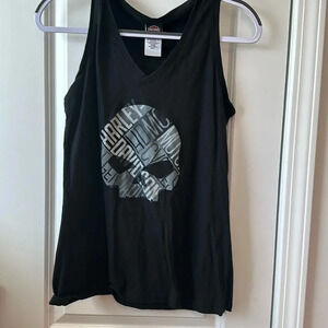 Harley Davidson women’s tank top Willie skull